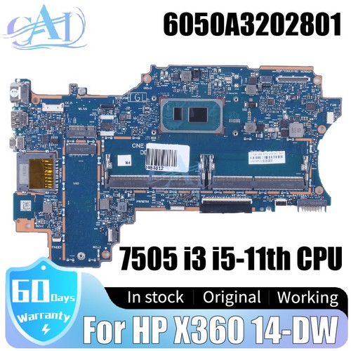 6050A3202801 For HP X360 14-DW Laptop Motherboard 7505 i3-1115G4 i5-1135G7