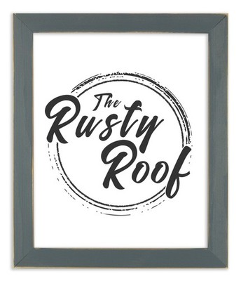 Distressed Emily - Slate Blue Picture Frame - Solid Wood