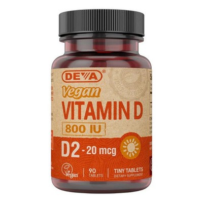 Vegan Vitamin D 90 Tabs 800 IU by Deva Nutrition
