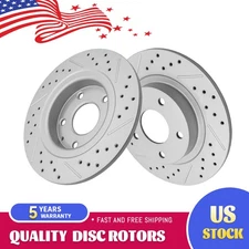 278mm Rear Drilled Disc Brake Rotors Set for 2014 2015 2016  - 2021 Mazda 6