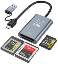 CFexpress Type B  XQD Card Reader with SD, USB C 3.2 Gen 2 10Gbps High Speed...