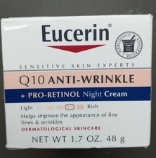 Eucerin Q10 Anti-Wrinkle Facial Night Cream  Pro-Retinol Sensitive Skin READ