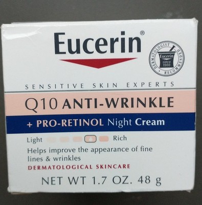 Eucerin Q10 Anti-Wrinkle Facial Night Cream + Pro-Retinol Sensitive Skin READ