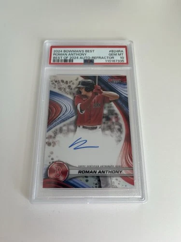 2024 Bowman’s Best Roman Anthony Best Of 2024 AUTO PSA 10 On Card Auto