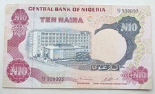 1973 Nigeria Ten Naira - Nigerian 10 Naira Banknote - World Note - No Reserve