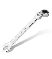 DURATECH 1/2" Flex-Head Ratcheting Combination Wrench, SAE, 1/2inch, Silver