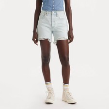 Levi Women 501 Mid-Thigh Shorts - Fade Off 34