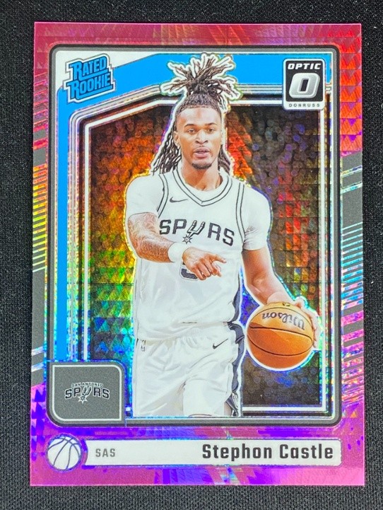 Stephon Castle 2024-25 Panini Donruss Optic Rated Rookie Hyper Pink Prizm #254
