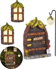 Miniature Fairy Garden Accessories Fairy Door and Windows for Trees