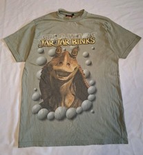 Star Wars Jar Jar Binks T-Shirt vintage 90s 1999 Size M Collectible Licensed