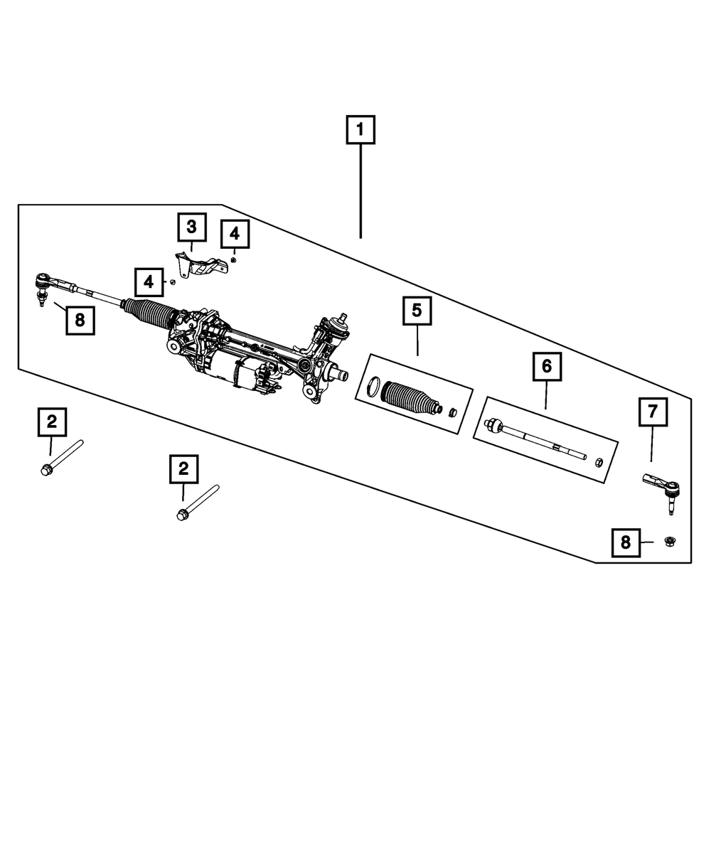 Genuine Mopar Outer End Tie Rod Kit 68550781AC