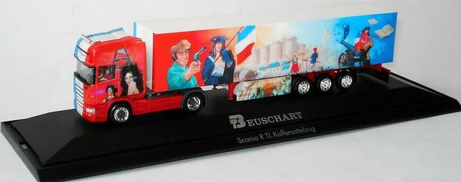 HERPA SCANIA R Topline 4x2 remorque 3 Essieux BEUSCHART échelle 1/87 HO