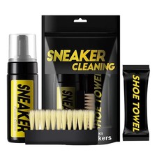 Sneaker Cleaner Kit 3Pcs 150ML Water-Free Foam Cleaner with Brush and Towel
