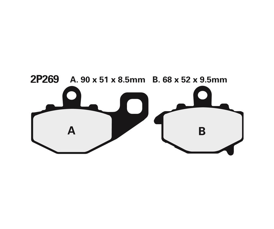 Plaquettes de frein NISSIN 2P-269NS semi-métallique route pour moto