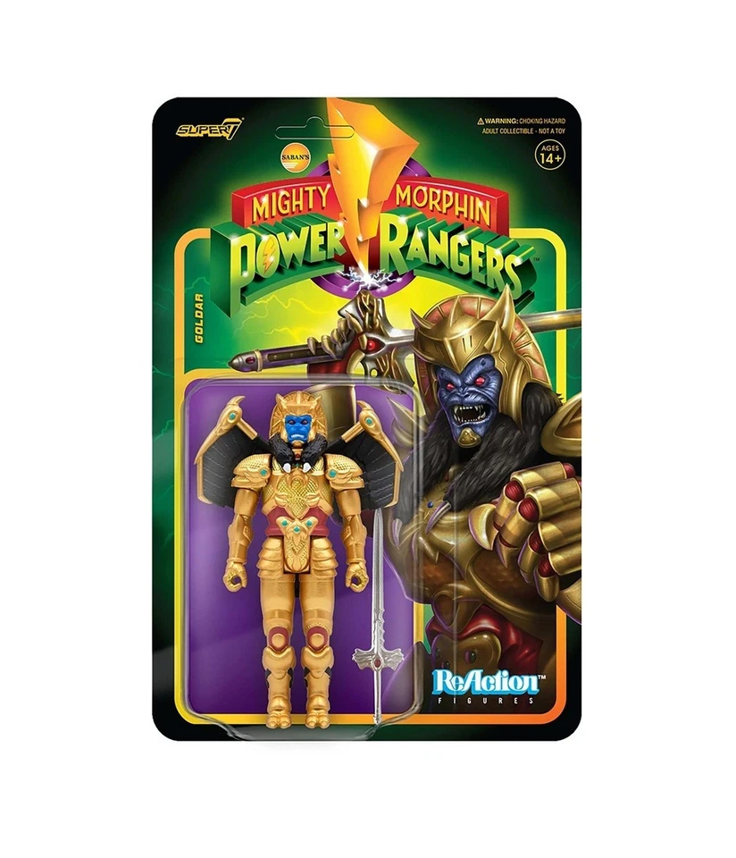 SUPER7 Mighty Morphin Power Rangers ReAction Goldar Figure Super 7