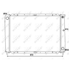Radiatore motore NRF per VOLVO 940