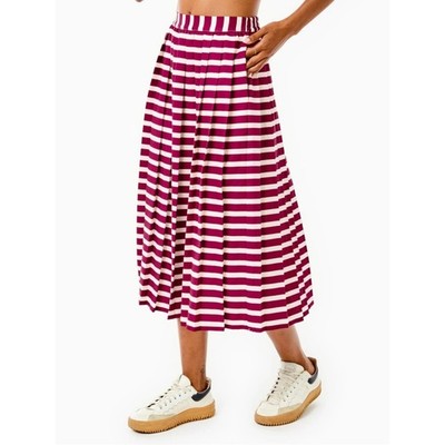 Addison Bay Liza skirt Burgundy ivory stripe new NWT x Mary Orton XS