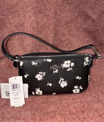 Coach Nolita 19 in Signature Canvas with Black and White Floral Print (NWT)