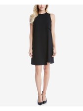 KAREN KANE Womens Black Sleeveless Jewel Neck Above The Knee Shift Dress XS