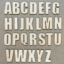 Laser Cut Unfinished Wood Letters  Numbers Impact Font  Basswood Craft Cutouts