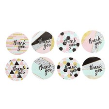 500 Assorted 1.5" Round Self Adhesive Thank You STICKERS DIY Labels Crafts SALE