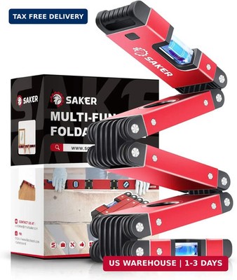 Saker Multi-function Foldable Level, 28-Inch Level Tool,Father Day Gift for Him