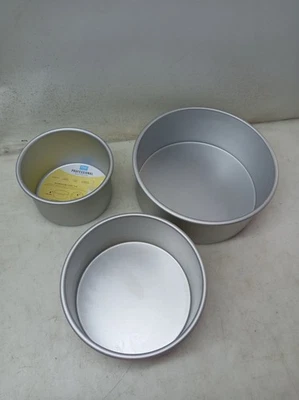 PME - Runde Kuchenformen 15, 20, 25 cm x 10 cm tief, 3er-Satz, RNDB68104, Silber - Bild 1 von 4