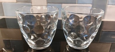 2 Pasabahce Optik gepunktet Klarglas Becher. Made In Turkey