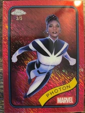 Topps Marvel Chrome 2025 Limited Red Parallel PHOTON Card 3/5!