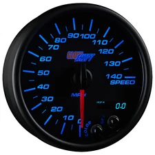 SLIGHTLY USED GLOWSHIFT TINTED 7 COLOR 3-3/4" IN-DASH SPEEDOMETER GAUGE