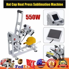 Commercial Caps Hat Heat Press Transfer Machine Semi-Auto Magnetic Digital Press