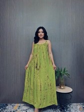 0047/ Green Tie on Shoulder Dress, Sundress, Backless Dress