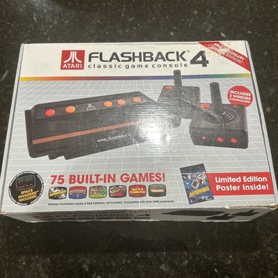 Atari Flashback 4 Launch Limited Edition Black Console w/poster & Manual