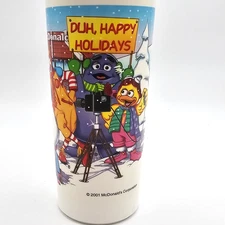 VTG McDonalds "Duh, Happy Holidays" Collectible Plastic Cup 22oz Ronald Grimace