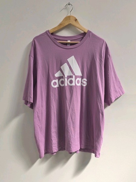 Adidas Size 2XL Oversized Cotton Tshirt White Logo Athletic Streetwear
