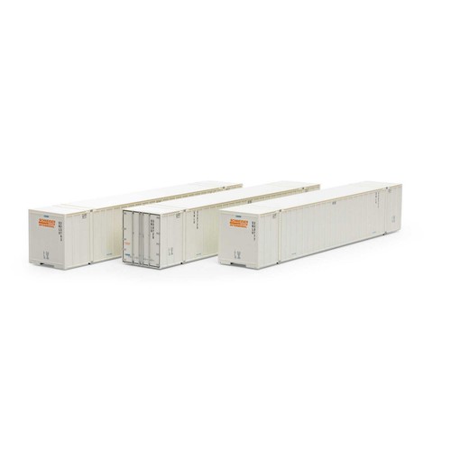 Athearn ~ Escala HO ~ 53' Contenedores Stoughton ~ Schneider #1 ~ Paquete de 3 ~ 40128 | Zustand: New