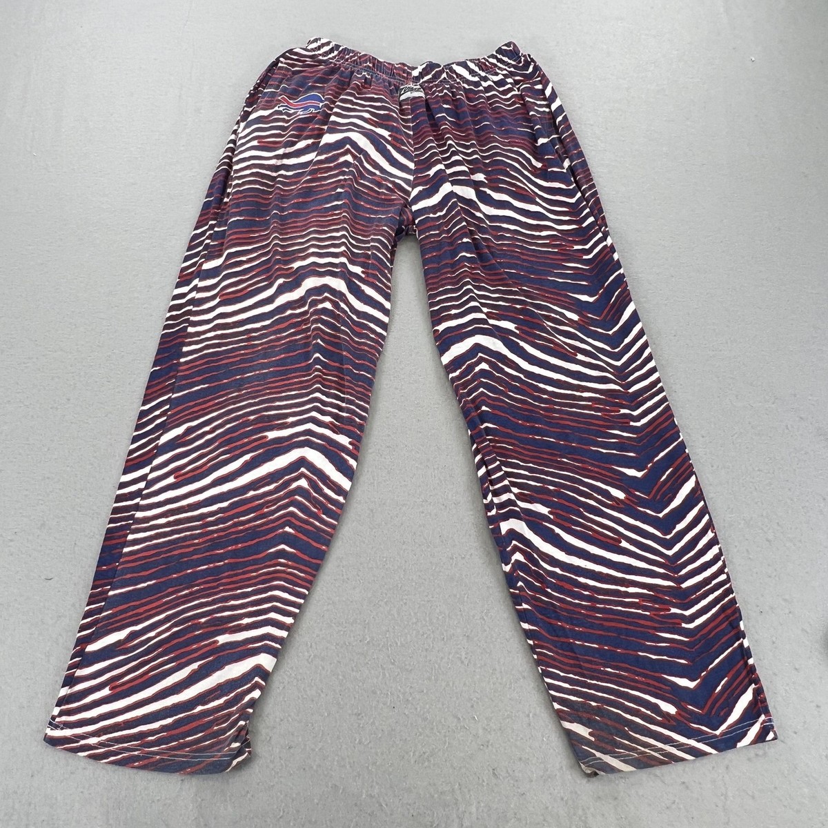 Buffalo Bills Pants Mens Large NFL Football Zebra Stripe Zubaz Team