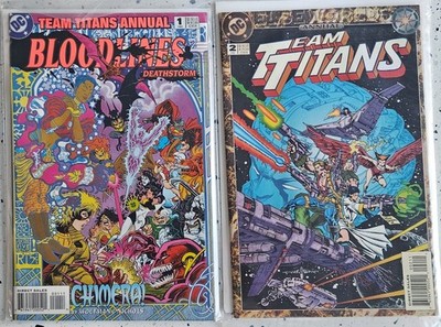 Team Titans Annual #1 #2 DC Comics 1993 1994 Bloodlines Deathstorm -WB14H
