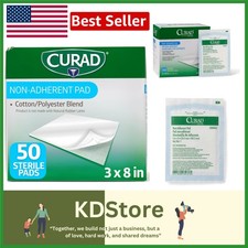 Individually Packaged Sterile Non-Adherent Pads 3x8 - 50 Count for Wound Care