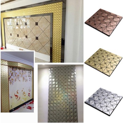 30 * 30cm Glass+ Aluminum Composite Panel Backdrop Wall Tile Sticker Decorative