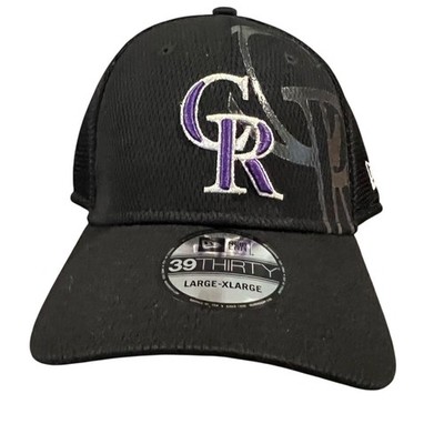 New Era Colorado Rockies 3930 Flexfit Black MLB  Baseball Cap Hat Large-Xlarge