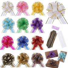 Rose Pull Bows 6 Inch Gift Wrapping Basket Wedding Holiday Present 12 PCS
