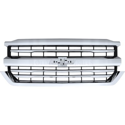 Chrome Front Upper Grille *1 Fit For 2016 2017 2018 Chevrolet Silverado 1500