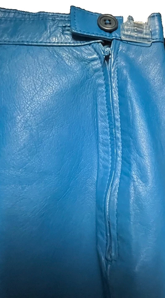 Avon Fashions 皇家蓝色皮裙 7/8 码 — 第 4/4 张图片