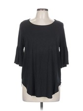 Karen Kane Women Black 3/4 Sleeve Top L