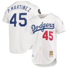 Men's Mitchell & Ness Pedro Martinez White Los Angeles Dodgers 1993 Cooperstown