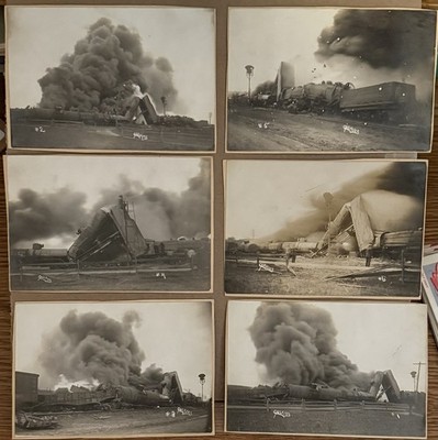 1918 Dewart Pa, Zugwrack PRR, sechs (6) Originalfotos, Northumberland County