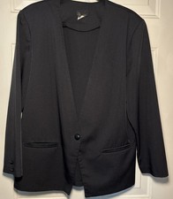 It’s Pure Gould Women's Black Retro Blazer Jacket USA Made ILGWU Size Lg - GSK