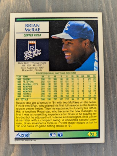 1992 Score Baseball Cards - Mix & Match cards to save up to 40% off! - Picture 35 of 89
