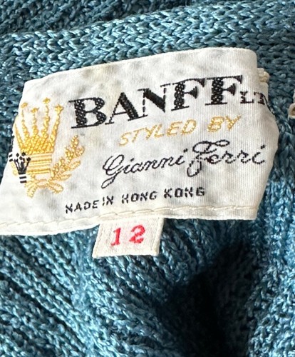 Vtg 60’s BRANFF Gianni Ferri Lt. Blue Acrylic Knit Dress Hong Kong GORGEOUS! - Picture 3 of 8